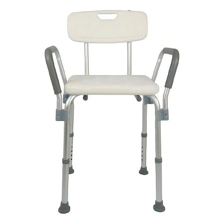 Banqueta de Banho Dellamed com Encosto e Apoio de braço D3
