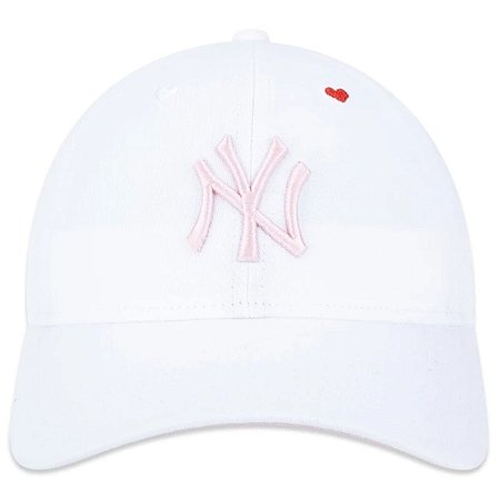 Boné Feminino 920 MLB New York Yankees Love Too Branco