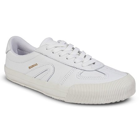 Tênis Rainha VL 2500 Couro Masculino Branco