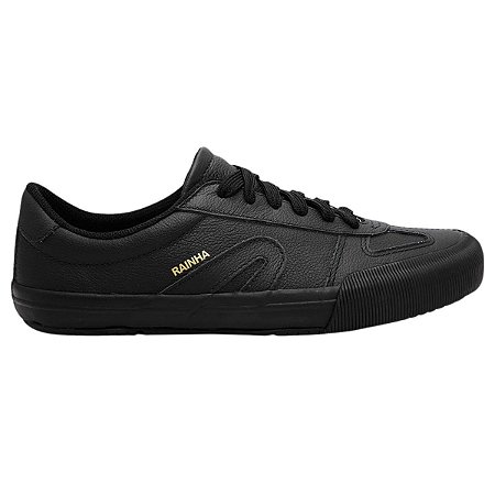 Tênis Rainha VL 2500 Couro Masculino Preto Preto