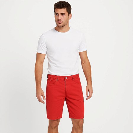 Bermuda Colcci Jeans Noah Masculina Laranja