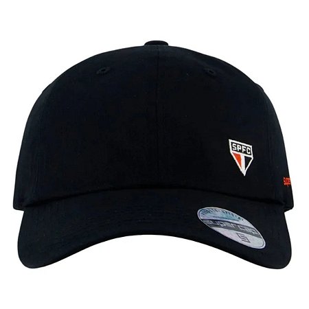 Boné São Paulo Bordado Lateral Frontal Supercap Preto