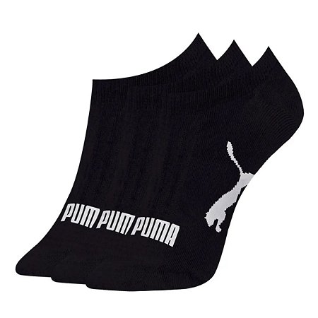 Kit 3 pares meia Puma sapatilha 34 ao 39 Preta