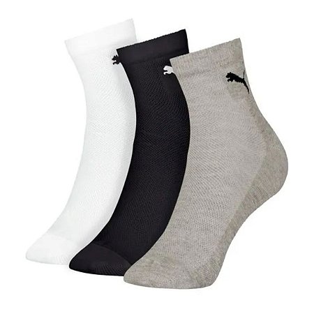 Kit 3 Meias Puma Cano Médio Masculino 39 ao 43 3 cores