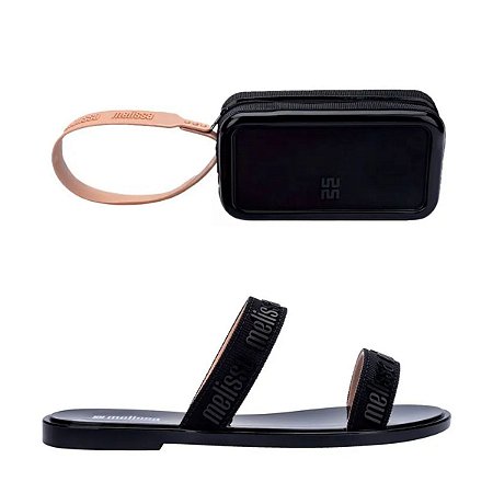 Kit Sandália Melissa + Bolsa Duo M Lover Preto