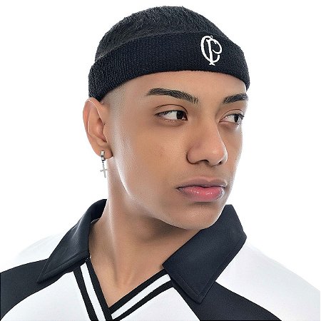Testeira Corinthians Coimbra Atoalhada Masculina Preto
