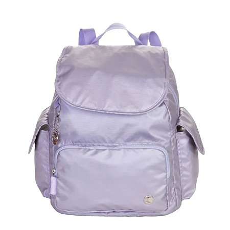 Mochila Média com Tampa Paul Frank Lilás Metálico Sestini