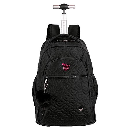 Mochila de Rodas Grande Capricho Crush Preto