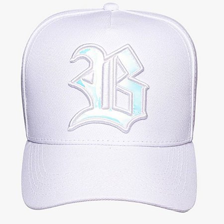 Boné Blck Brasil Black Wings Prata Holographic Branco