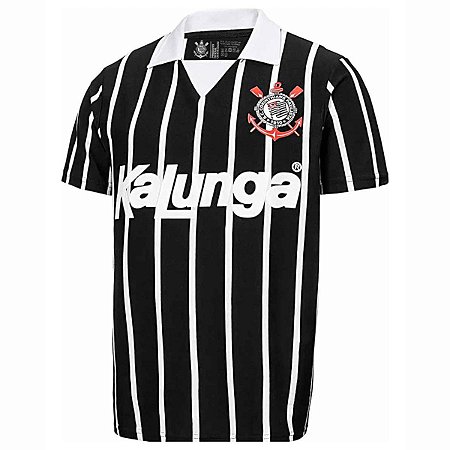 Camiseta Corinthians Retrô Kalunga Listrada Coimbra Oficial