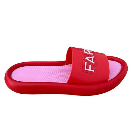 Sandália Farm Logo Emborrachado Vermelho