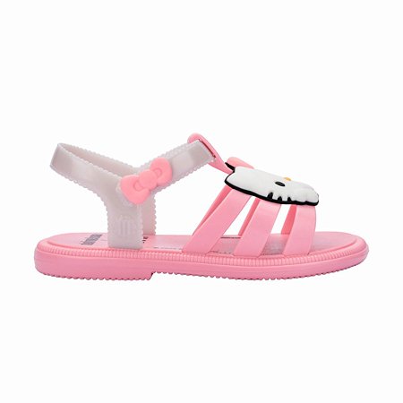 Sandália Mini Melissa Hip + Hello Kitty BB Rosa