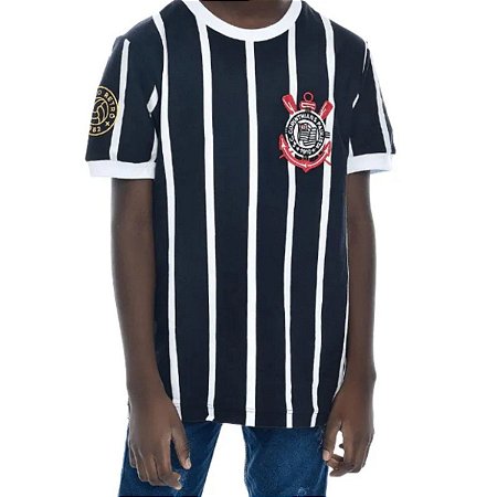 Camiseta Retrô Corinthians Democracia 1982 Infantil Coimbra