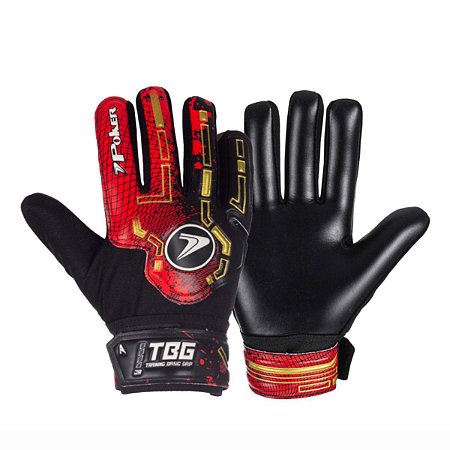 Luva Poker Goleiro de Campo Poker Training Basic Jr Vermelho