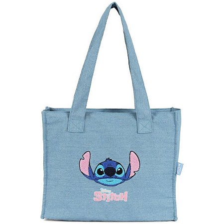 Bolsa Jeans Stitch Disney Luxcel Azul