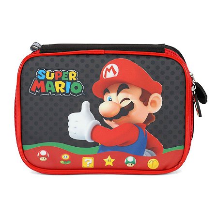 Estojo Mario Bros Luxcel Preto