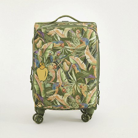 Mala Farm Me Leva Tecido Floresta de Passarinhos M