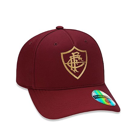 Boné Fluminense Bordô Logo Dourado Supercap