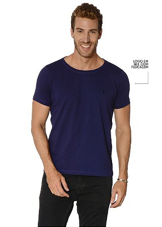 CAMISETA MANGA CURTA RED FEATHER MALHÃO MARINHO