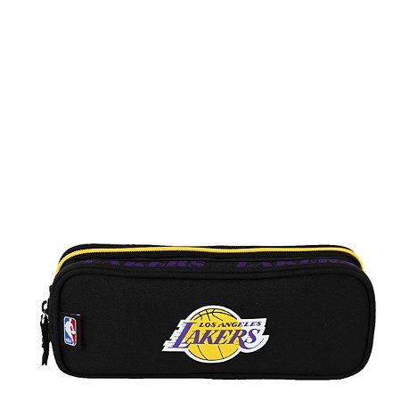 Estojo 2 Compartimentos Nba Legend Lakers Preto Sestini