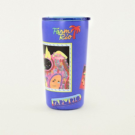 Copo Farm Glub 500ml Patch Rio Azul