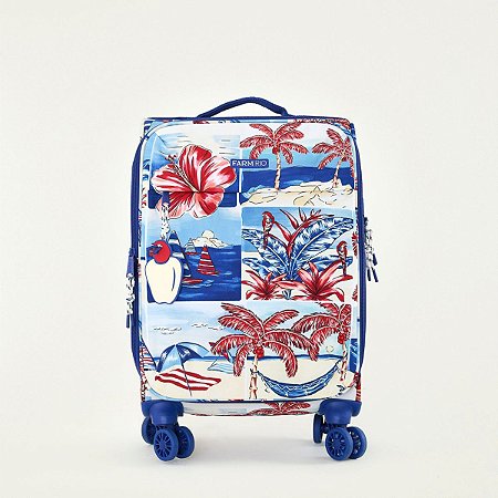 Mala Farm Tecido Me Leva P Diario de Verão Navy