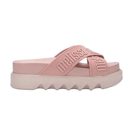 Sandália Melissa Cross M Lover Platform Bege Rosa