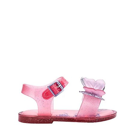 Sandália Mini Melissa Fly Sandal III Baby Rosa Glitter