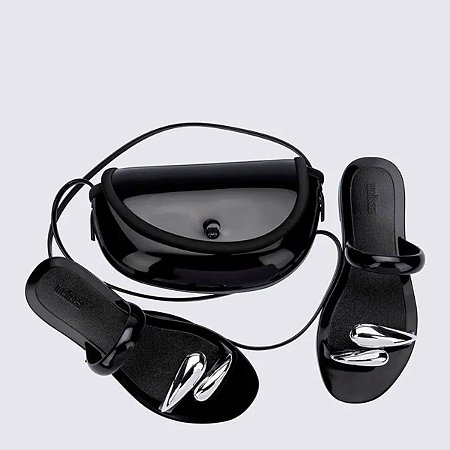 Kit Sandália Melissa + Bolsa Eden Preto