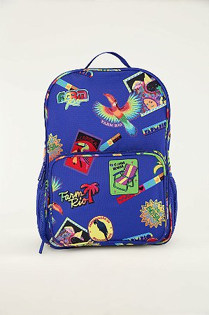 Mochila Farm Me Leva Patch Rio Azul