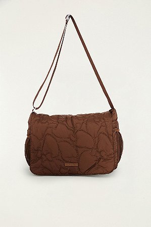 Bolsa Farm Brisa Lisos Puffer Marrom Terra