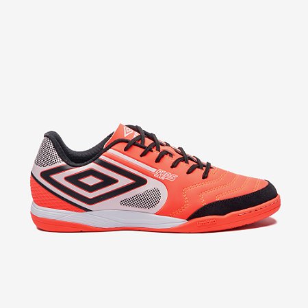 Chuteira Futsal Umbro Pro 5 Bump Coral Branco Preto