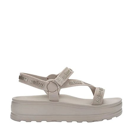 Sandália Melissa Stripes Platform M Lover Bege