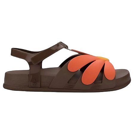 Sandália Melissa Bloomy Sandal Marrom Laranja