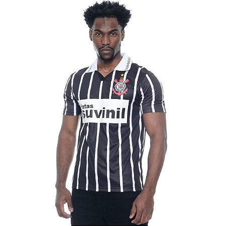 Camisa Corinthians Retrô 1995 Listrada Suvinil Masculina