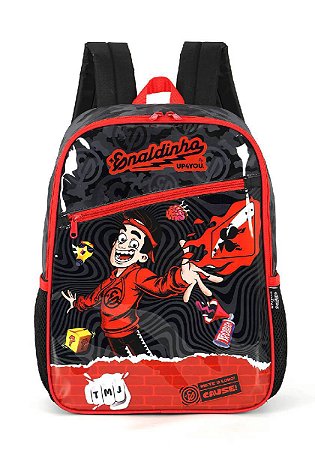 Mochila Infantil Enaldinho Vai com Tudo Up4y Preto