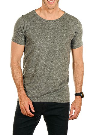 CAMISETA BÁSICA MESCLA ESCURO RED FEATHER