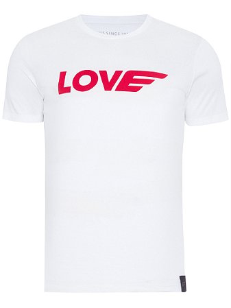 CAMISETA ELLUS LOVE CLASSIC BRANCA MASCULINA