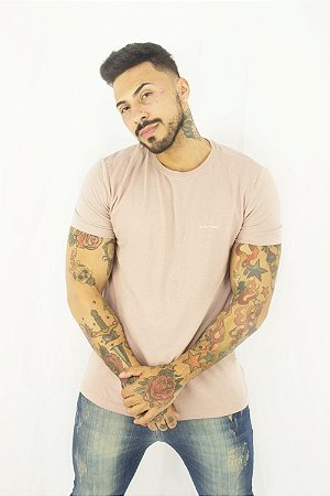 CAMISETA RICHARDS BASICA ROSA CLARO MASCULINA