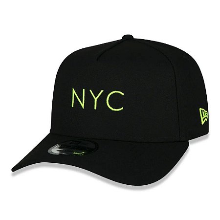 BONÉ NEW ERA SIMPLE SIGNATURE FLUOR NYC PRETO e AMARELO