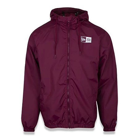 JAQUETA NEW ERA CORTA VENTO WINDBREAKER MASCULINA BORDÔ