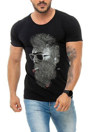 CAMISETA RED FEATHER BLAZING MASCULINA PRETO