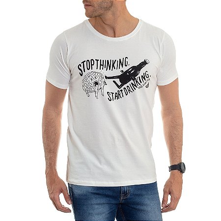 CAMISETA RED FEATHER START DRINKING MASCULINA