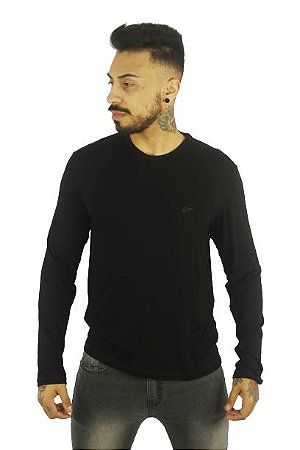 CAMISETA ELLUS VISCO STRECH E ASA CLASSIC PRETO MASCULINA