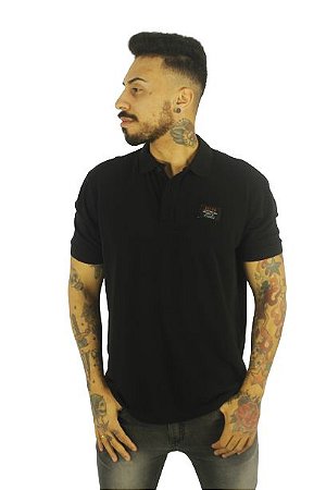 CAMISA POLO ELLUS PIQUET PRETO