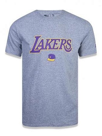 Camiseta New Era Lakers mescla masculina