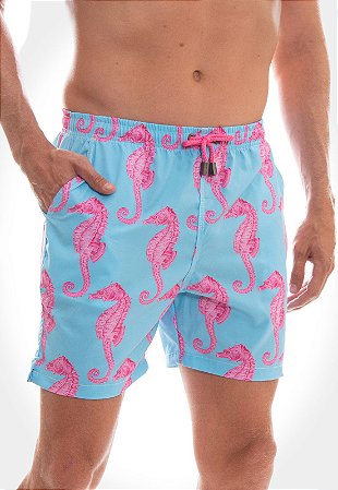 SHORT RED FEATHER SWIM CAVALO MARINHO