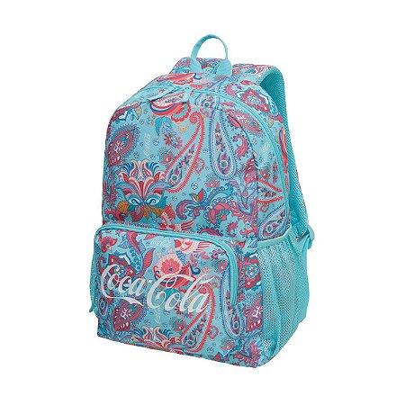 Mochila Coca-Cola Costas Folk Azul unissex