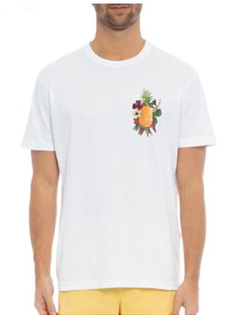 Camiseta Osklen Regular Stone Abacaxi Floral