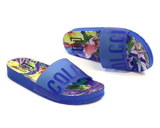 Chinelo Slide Colcci Josi Floral Feminino